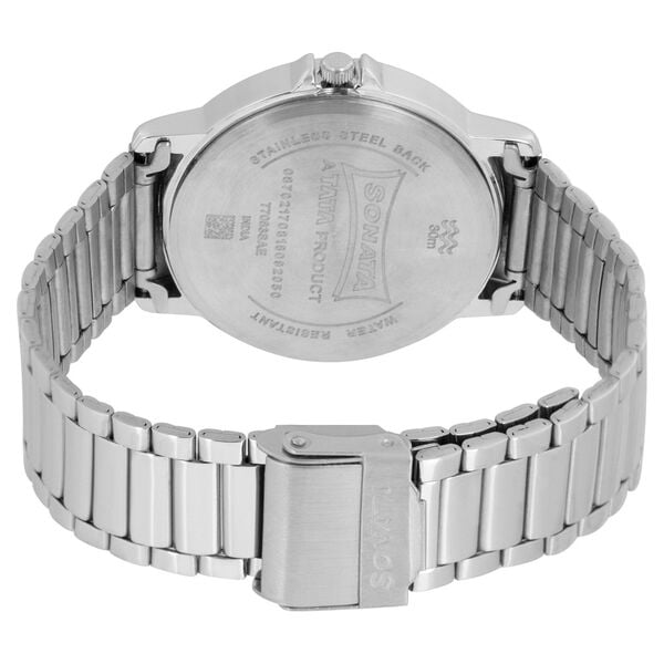 Sonata 77083SM03 Essentials Quartz Analog Silver Dial Stainless Steel Strap Men's Watch