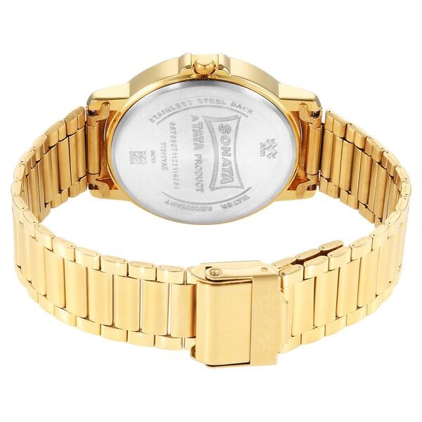 Sonata 77083YM06 Traditional Essentials Quartz Analog Silver Dial Stainless Steel Men’s Watch