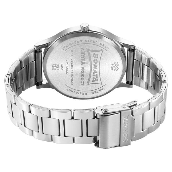 Sonata NT77105SM09W back case and clasp