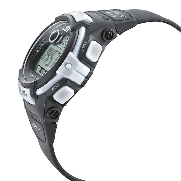 Sonata 77110PP02 Digital Grey Dial Black PU Strap Watch for Men