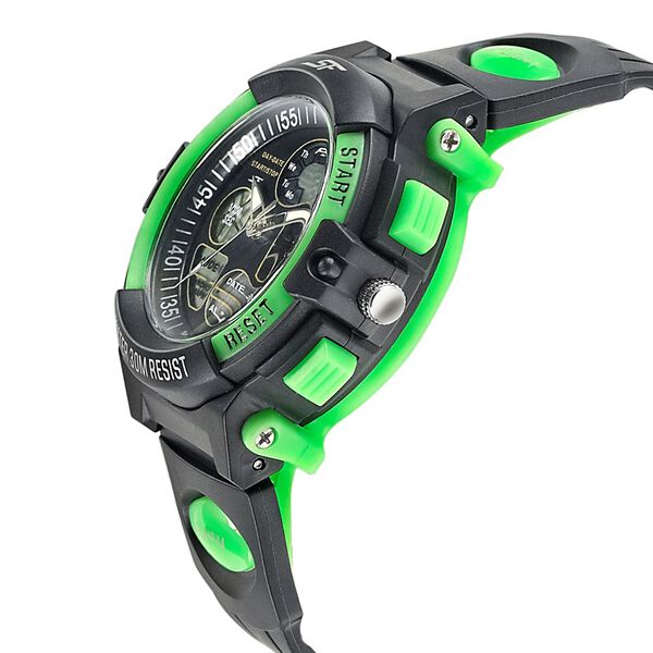 Sonata 77116PP02W SF Quartz Analog-Digital Black Dial Black PU Strap Watch for Men