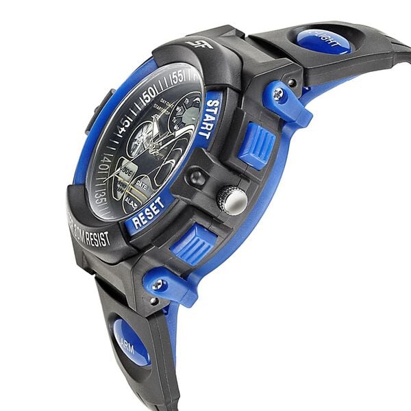 Sonata 77116PP04W Men SF Hustler Black Analog-Digital PU Strap Watch