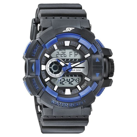 Sonata 77118PP06W Quartz Watch for Men with Multi‑Color Dial, Polyurethane Strap