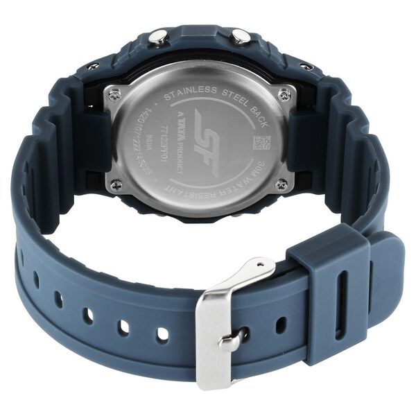 Sonata 77122PP01 Digital Unisex Watch with Grey Polyurethane Strap