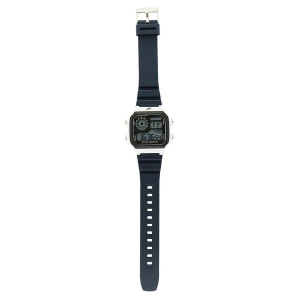 Sonata 77123PP02 Digital Unisex Watch with Blue Polyurethane Strap