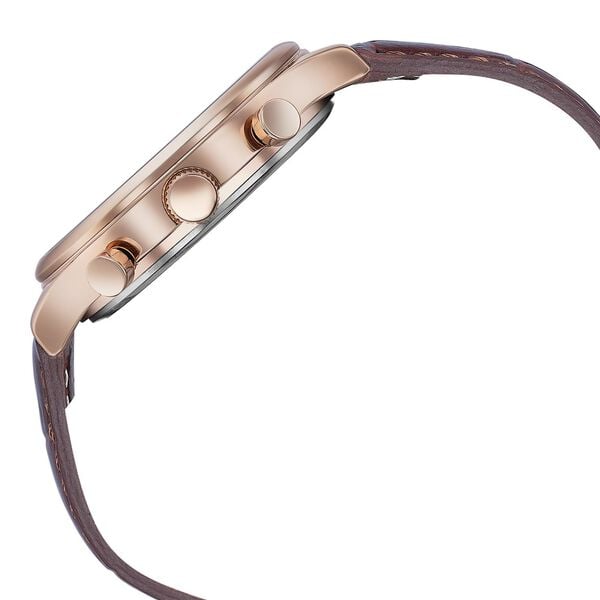 Sonata 77146WL01 Wedding Edit Quartz Multifunction Men Watch with Pink Dial and Brown Leather Strap
