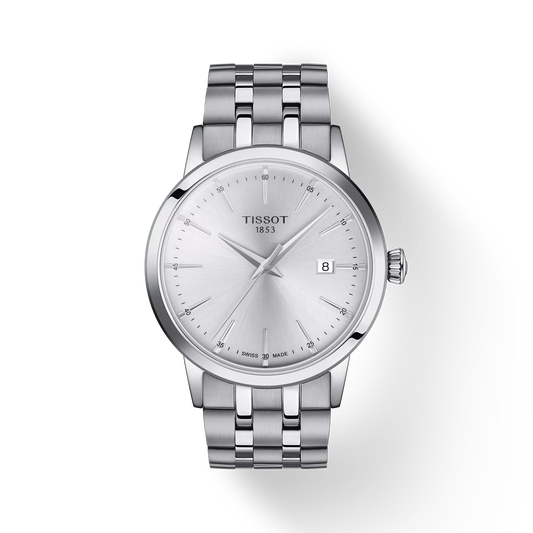 Tissot T1294101103100 Men Analog Quartz Watch with Silver Dial & Stainless Steel Bracelet