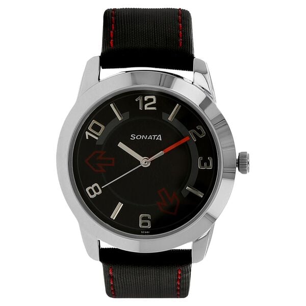 Sonata 7924SL04 Classic Black Dial Men’s Quartz Analog Watch