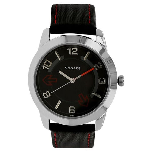 Sonata 7924SL04 Classic Black Dial Men’s Quartz Analog Watch
