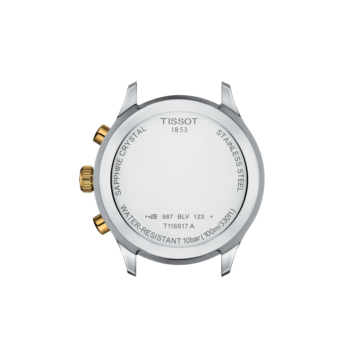 Tissot T1166172204100 Blue Dial 45 mm Men’s Swiss Quartz Chrono XL Classic Watch – Yellow Gold PVD & Stainless Steel Case & Bracelet, Sapphire Crystal