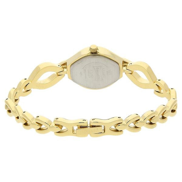 Sonata 8063YM04 Quartz Analog Champagne Dial Golden Metal Strap Watch for Women