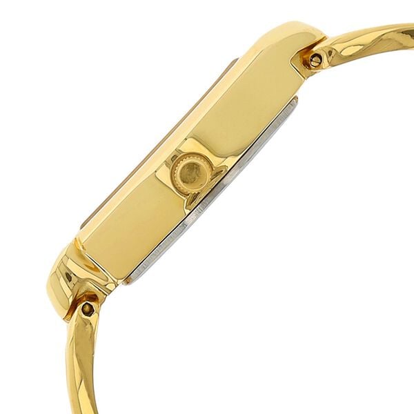 Sonata 8073YM01 Women Quartz Oval Champagne Dial Gold Metal Strap Watch