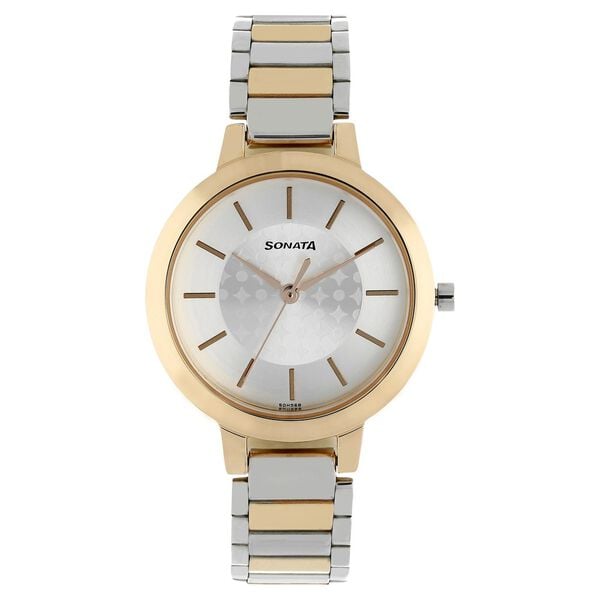 Sonata 8141KM01 Blush Silver Dial Women’s Quartz Analog Watch