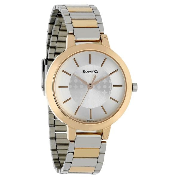 Sonata 8141KM01 Blush Silver Dial Women’s Quartz Analog Watch
