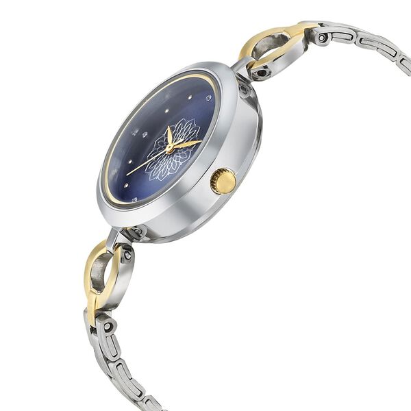Sonata 8147BM01 Women Quartz Blue Dial Stainless Steel Bracelet Watch