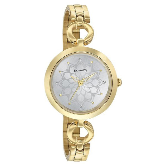 Sonata 8147YM01 Wedding Silver Dial Women’s Quartz Analog Watch
