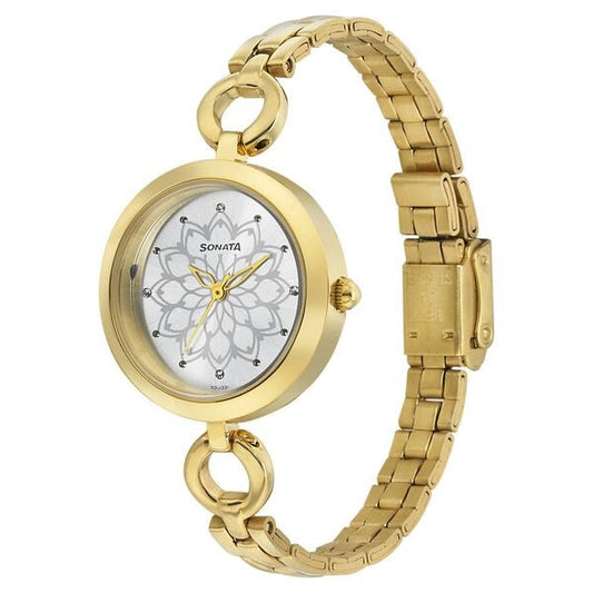 Sonata 8147YM01 Wedding Silver Dial Women’s Quartz Analog Watch