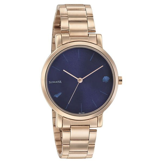 Sonata NT8164WM01 front view blue dial