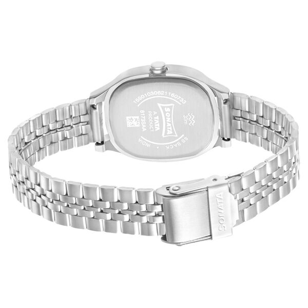 Sonata 8173SM01 Quartz Analog Silver Dial Stainless Steel Strap Women’s Watch