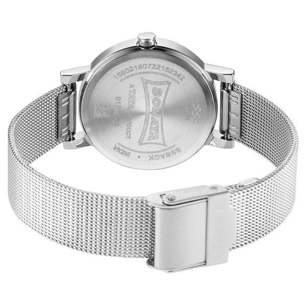 Sonata 8174SM04 Quartz Analog Silver Dial Stainless Steel Women’s Watch