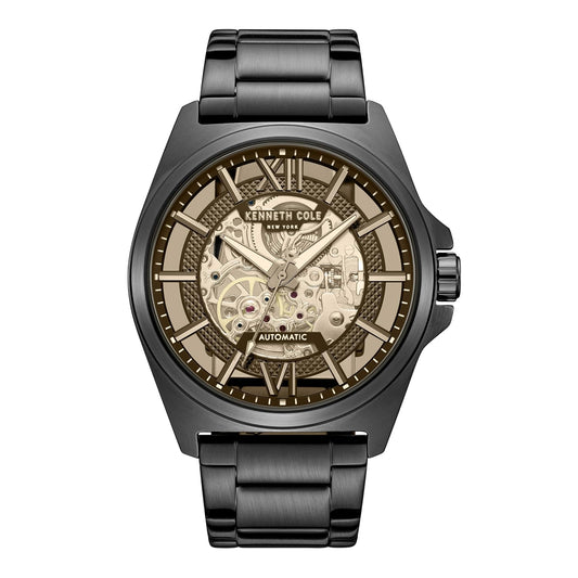 Kenneth Cole KCWGY0065104MN Automatic Skeleton Men's Black Dial Black Stainless Steel Watch