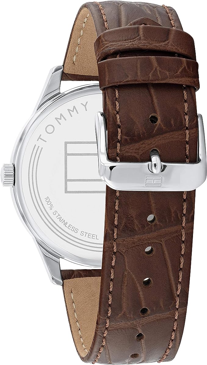Tommy Hilfiger TH1791847W Men's Blue Dial Chronograph Brown Leather Strap Watch
