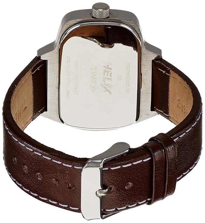 Timex Helix TI020HG0200 Brown dial, brown leather strap analog watch for Men