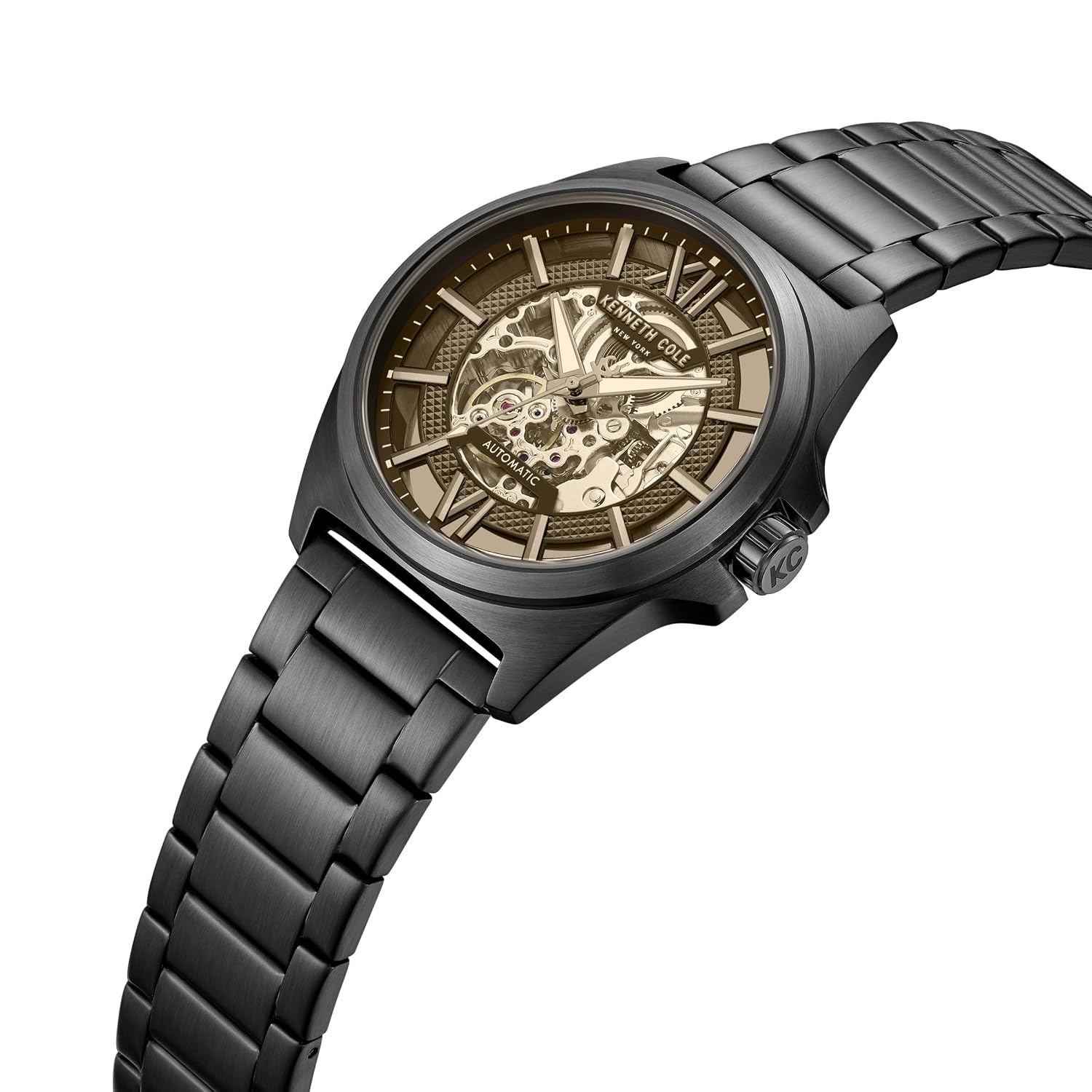 Kenneth Cole KCWGY0065104MN Automatic Skeleton Men's Black Dial Black Stainless Steel Watch