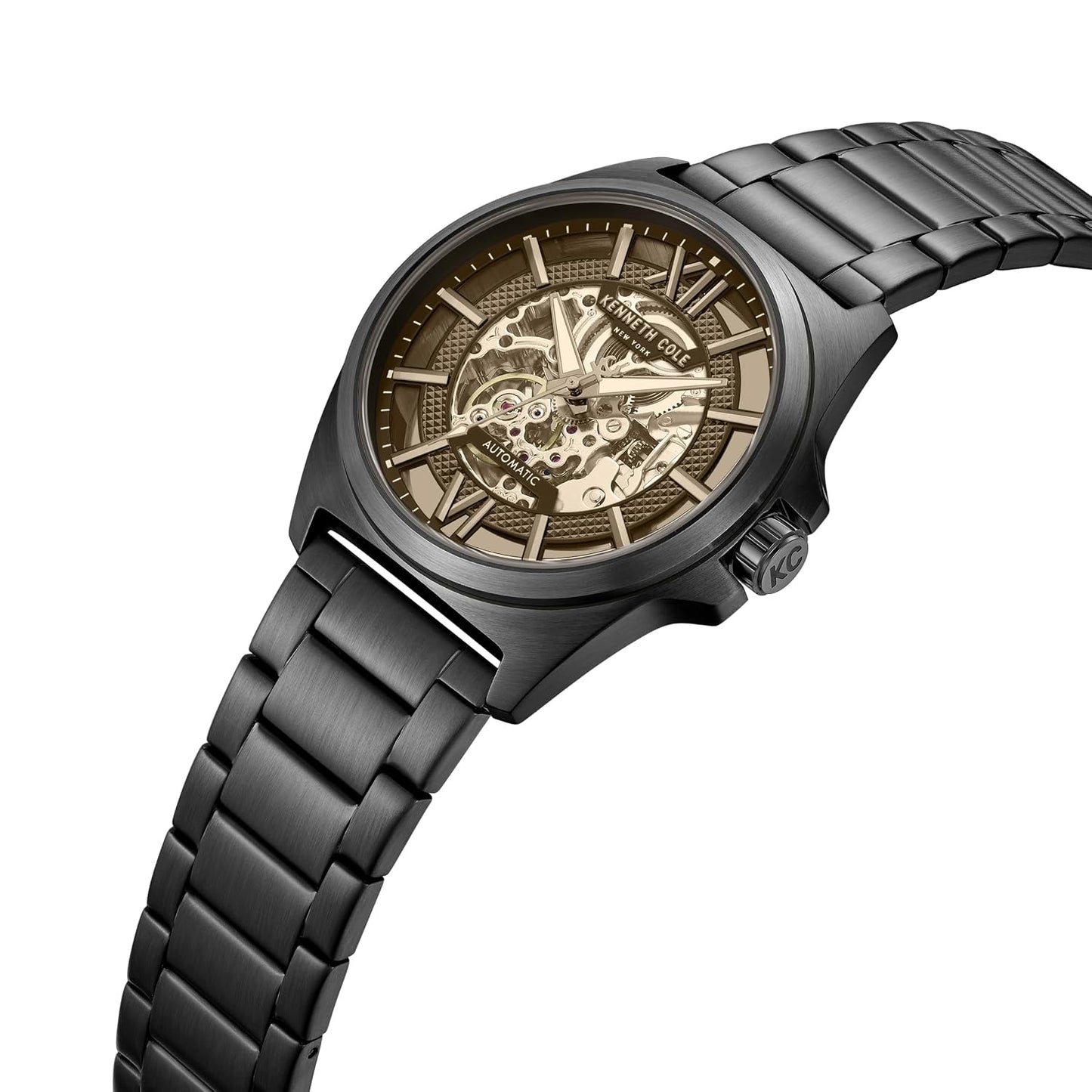 Kenneth Cole KCWGY0065104MN Automatic Skeleton Men's Black Dial Black Stainless Steel Watch