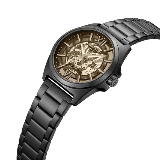Kenneth Cole KCWGY0065104MN Automatic Skeleton Men's Black Dial Black Stainless Steel Watch