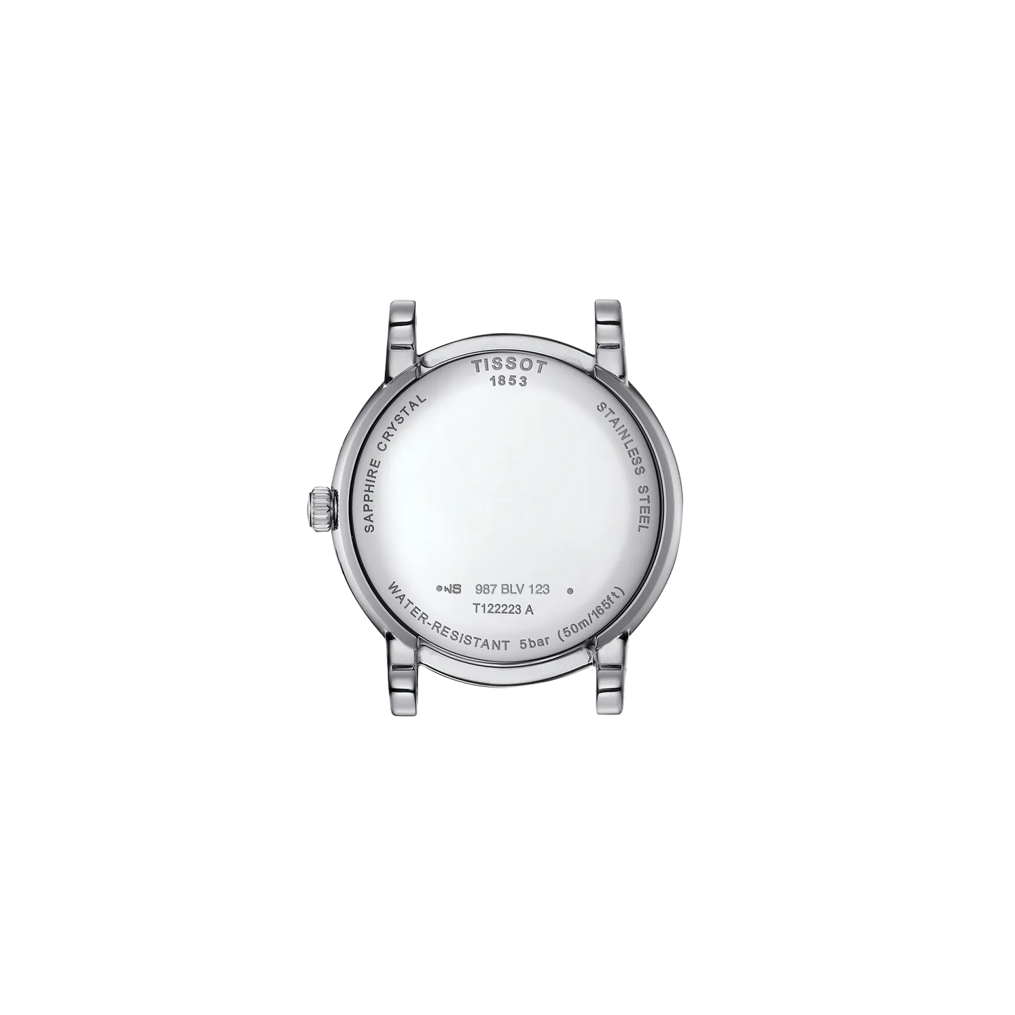 Tissot T1222231103300 Carson Premium Moonphase Silver Dial Stainless Steel Band Women Analog Quartz Watch 32 mm