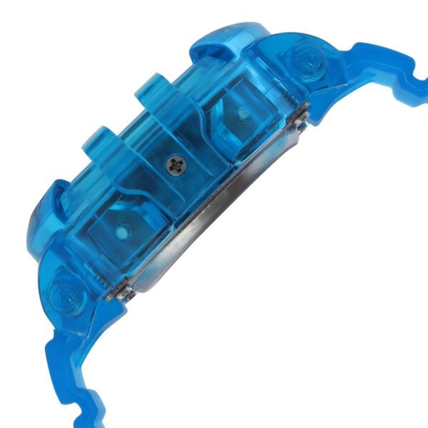 Sonata 87017PP03 Digital Round Dial Blue Plastic Strap Watch for Women