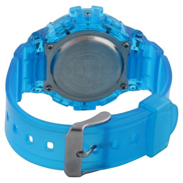 Sonata 87017PP03 Digital Round Dial Blue Plastic Strap Watch for Women