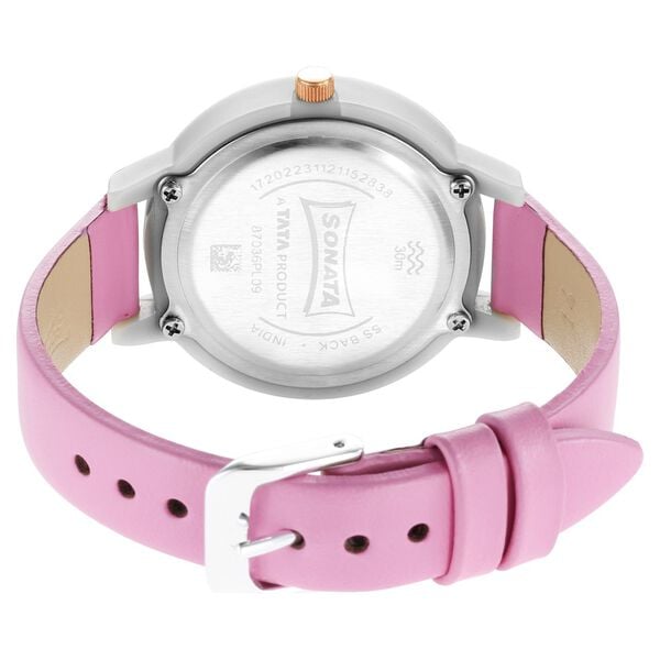 Sonata 87036PL09W Pop Silver Dial Women’s Quartz Analog Watch