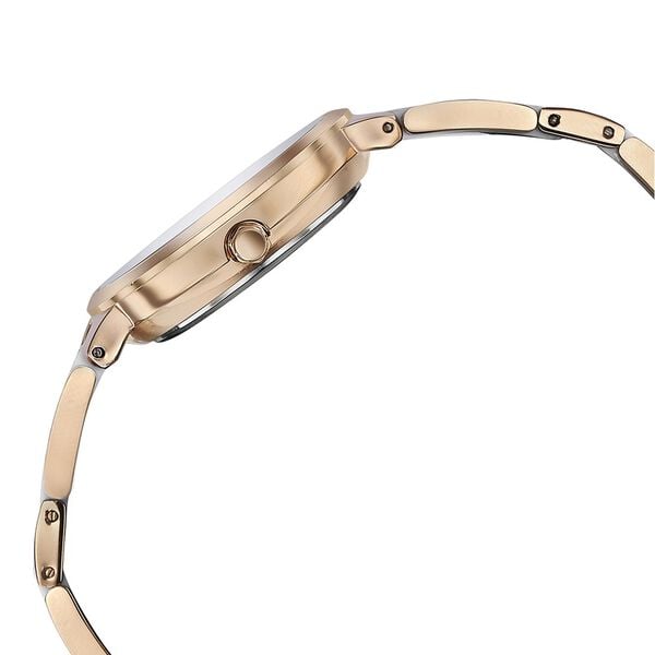 Sonata 87065KD02 Quartz Analog Silver Dial Two-Toned Stainless Steel Strap Watch for Women