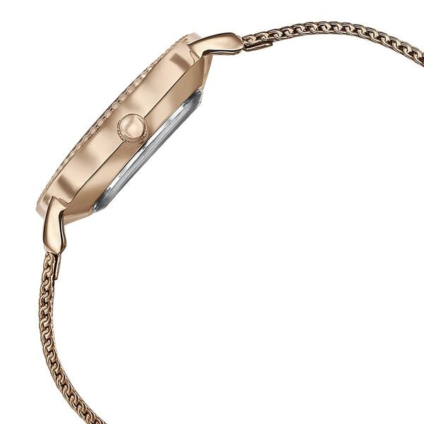 Sonata 87066WM01 Quartz Analog White Dial Rose Gold Stainless Steel Strap Watch for Women