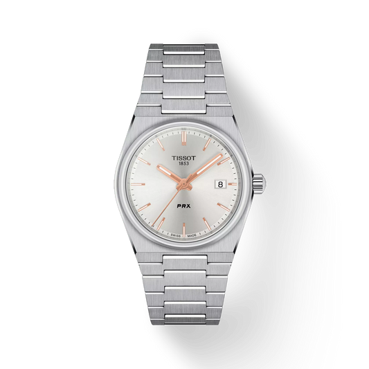 Tissot T1372101103100 PRX 35 mm Silver Dial Stainless Steel Bracelet Women Analog Quartz Watch