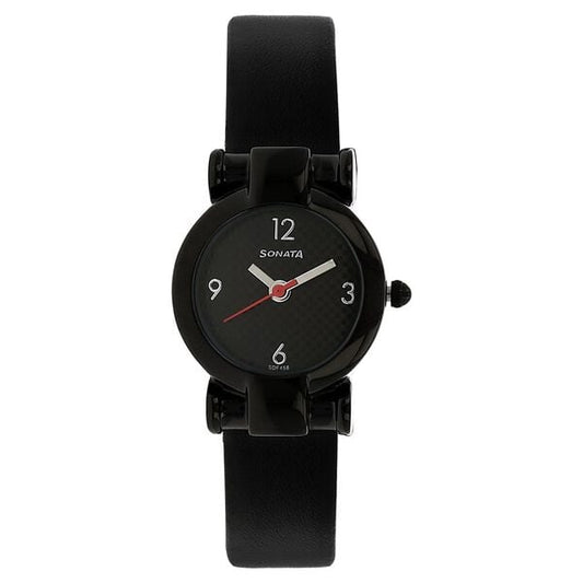 Sonata 8944NL01 Classic Women’s Black Analog Watch