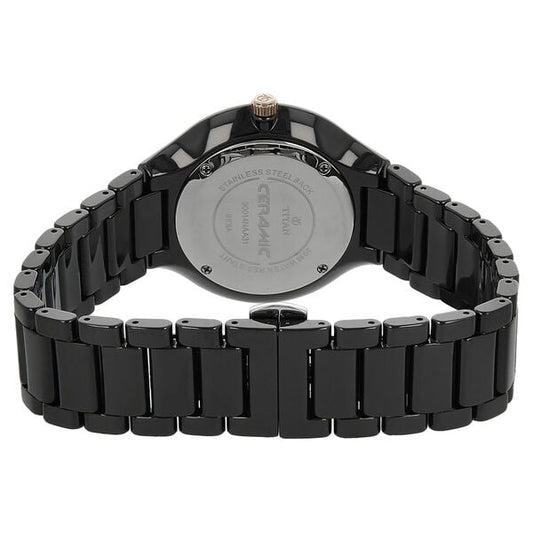 Titan 90014KC02 Men Black Dial Ceramic Strap Quartz Watch