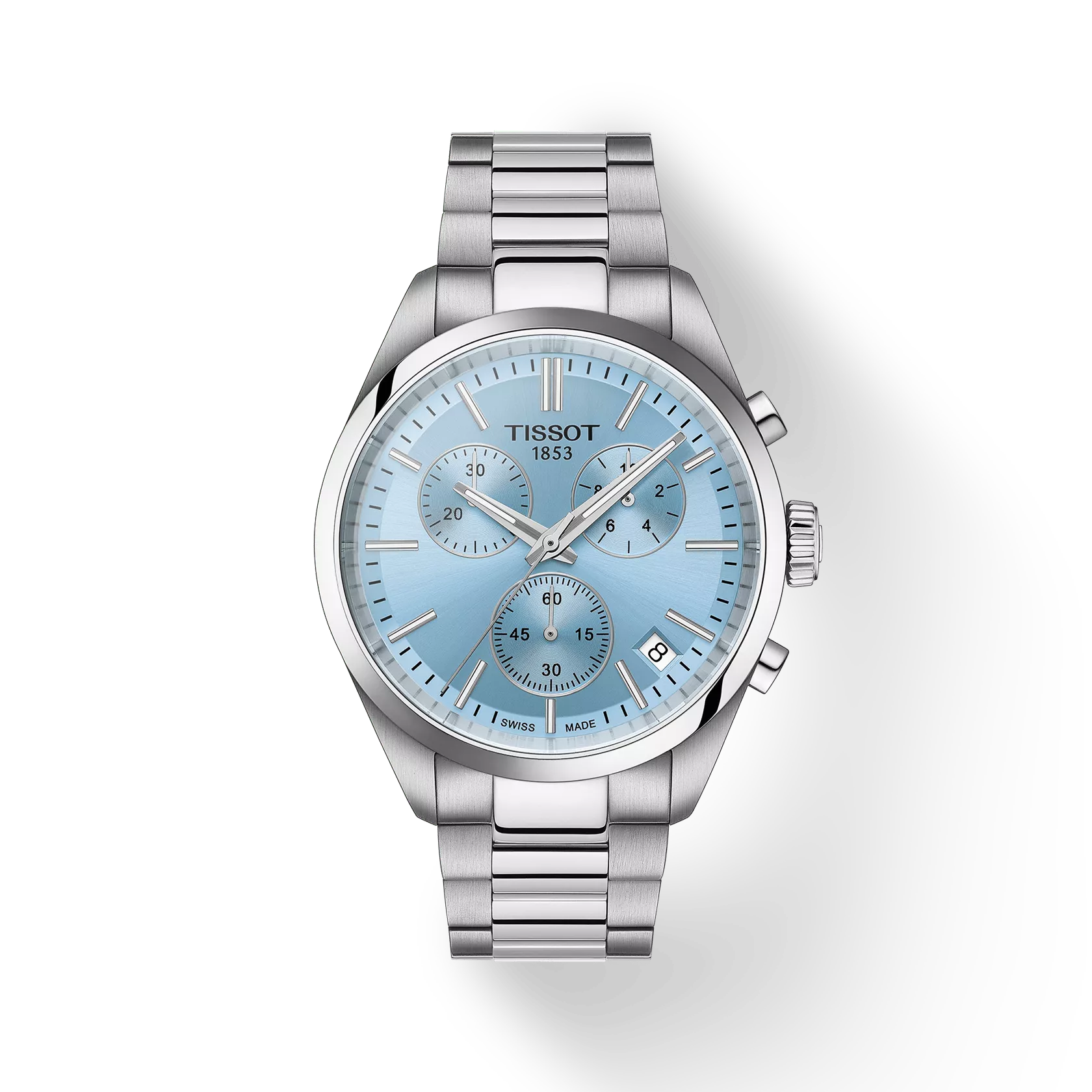 Tissot T1504171135100 PR 100 Men Analog Quartz Chronograph Ice Blue Dial Watch