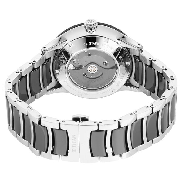 Titan 90174KD01 Ceramic Fusion Automatic Black Dial Skeleton Analog Watch – Men