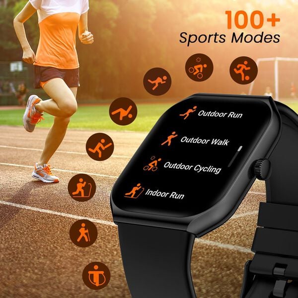 Titan 90188AP01A Smart 3 Super AMOLED Bluetooth Calling Unisex Smart Watch with 1.96 Inch Display, Health Tracking and Silicone Strap