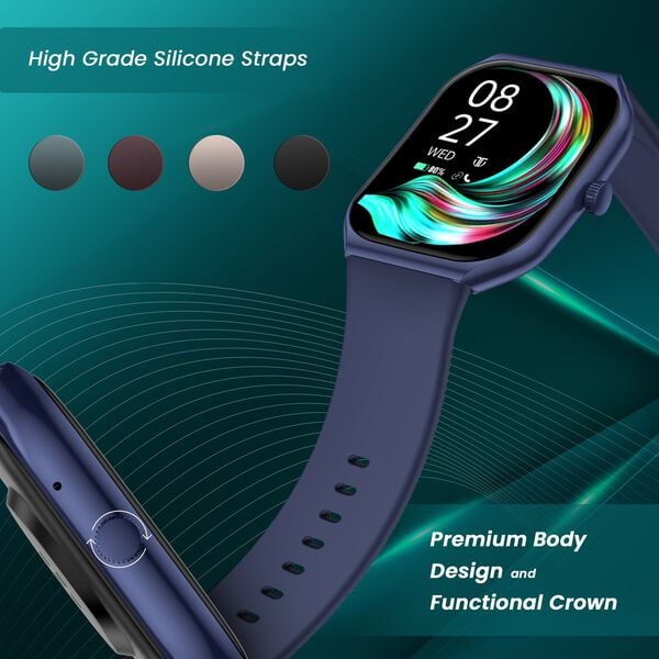 Titan 90188AP01A Smart 3 Super AMOLED Bluetooth Calling Unisex Smart Watch with 1.96 Inch Display, Health Tracking and Silicone Strap