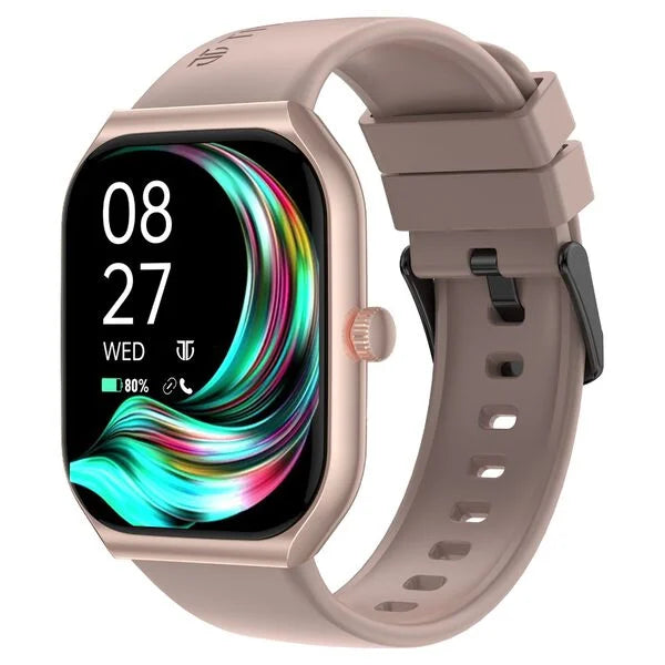 Titan 90188AP06A Smart 3 Premium Super AMOLED Bluetooth Calling Unisex Smart Watch with 1.96 Inch Display, Health Tracking and Beige Silicone Strap