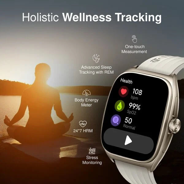 Titan 90204AM01A Evolution 1.85" Curved AMOLED Bluetooth Calling Smartwatch Black Stainless Steel Mesh Strap