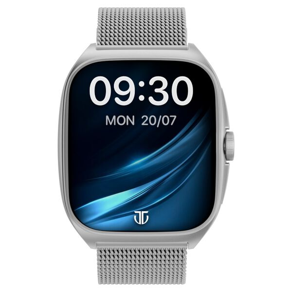 Titan 90204AM02A Evolution Smart Watch 1.85″ Curved AMOLED Display Silver Strap