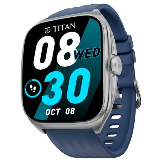 Titan 90204AP02 Evolution 4.6 cm Curved AMOLED Bluetooth Calling Smartwatch – Unisex
