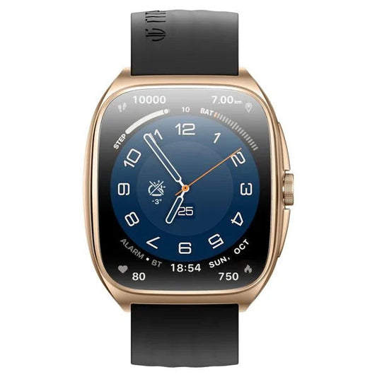 Titan 90204AP03A Evolution Smart Watch with 4.6 cm Curved AMOLED Display, Bluetooth Calling, AI Voice Assistant & Fitness Features