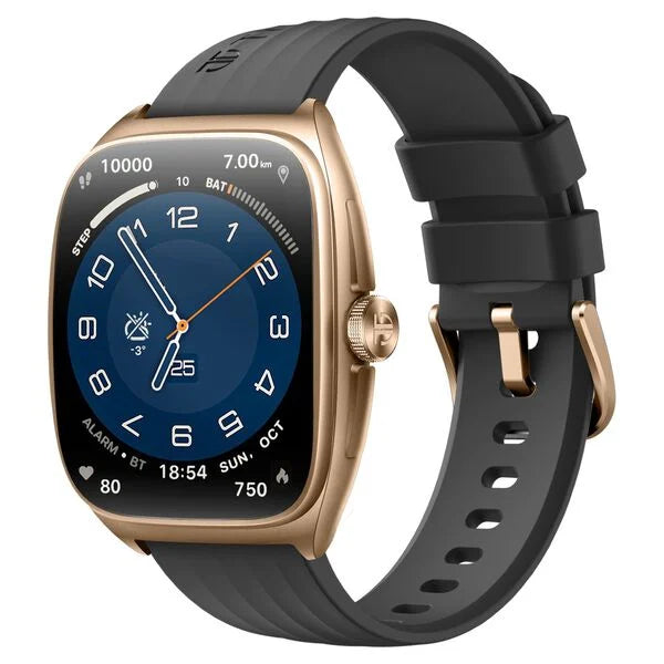 Titan 90204AP03A Evolution Smart Watch with 4.6 cm Curved AMOLED Display, Bluetooth Calling, AI Voice Assistant & Fitness Features