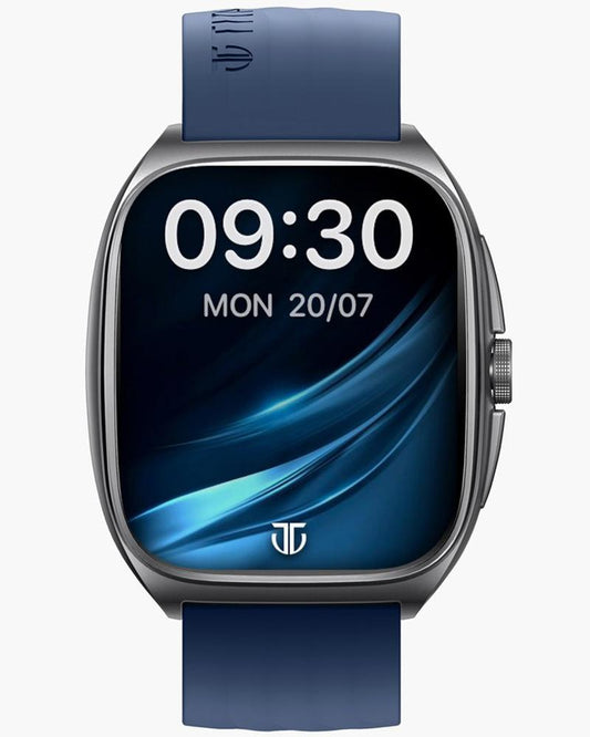 Titan 90204AP02A Evolution 1.85" Curved AMOLED Bluetooth Calling Smartwatch Blue Silicone Strap